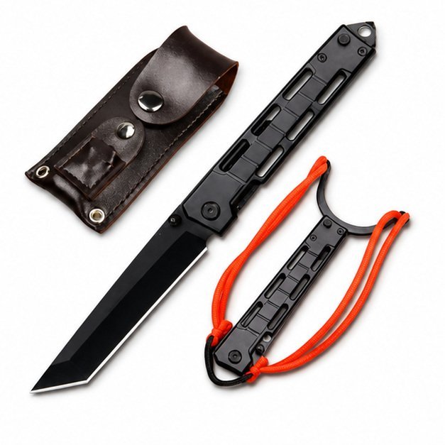 16596-main-white-clean.jpg Cuchillo tirachinas plegable para acampar Tanto de 8 pulgadas