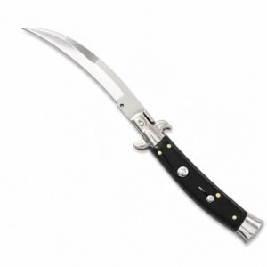 Cuchillo italiano Stiletto de 9 pulgadas - Navaja con hoja de cimitarra