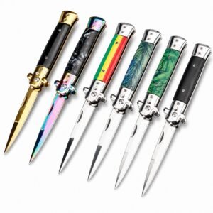 Cuchillo Stiletto plegable portátil para exteriores – Cuchillo multiusos