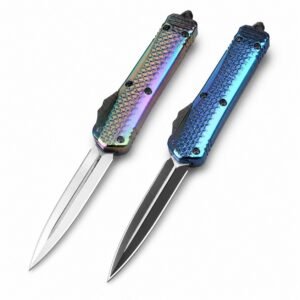 Microtecnología con mango de zinc, las escamas del dios serpiente saltan hacia arriba el cuchillo OTF