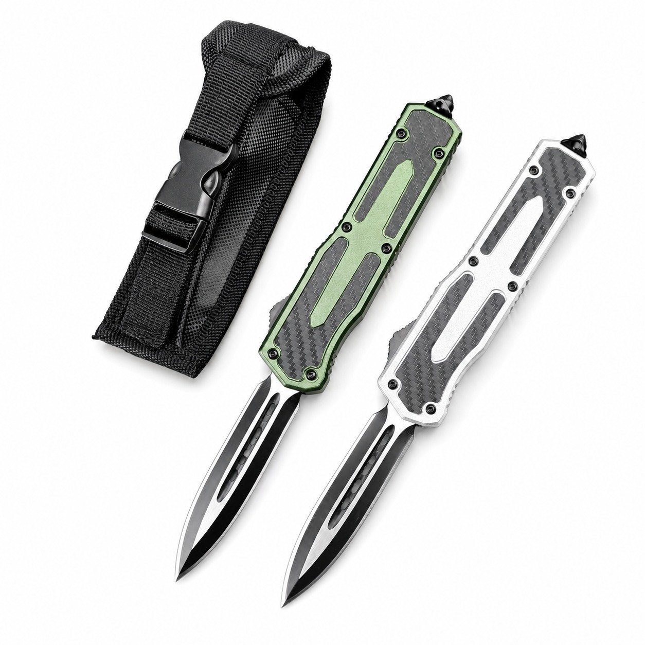49725-main-white-clean.jpg Cuchillo Microtech Scira con mango de zinc que salta directamente OTF