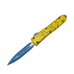 Cuchillo OTF de guerrero de postre serie amarilla UTX70 de 5,5"
