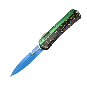 Cuchillo OTF Donut Fighter Switchblade - Verde y Negro